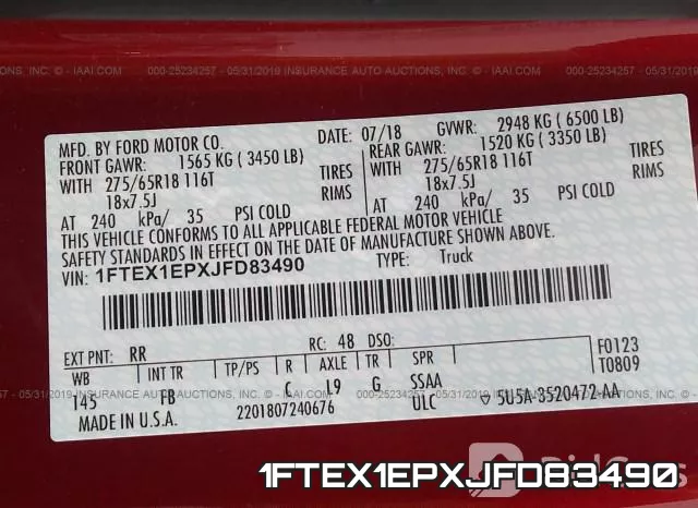 1FTEX1EPXJFD83490 фото 10