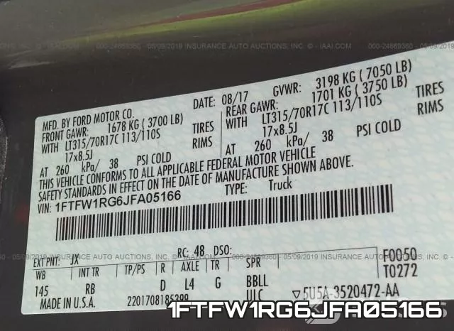 1FTFW1RG6JFA05166 фото 10