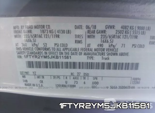 1FTYR2YM5JKB11581 фото 10