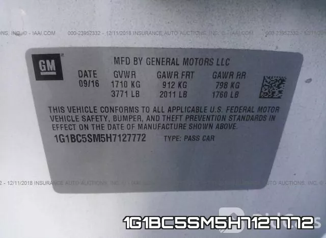 1G1BC5SM5H7127772 фото 10