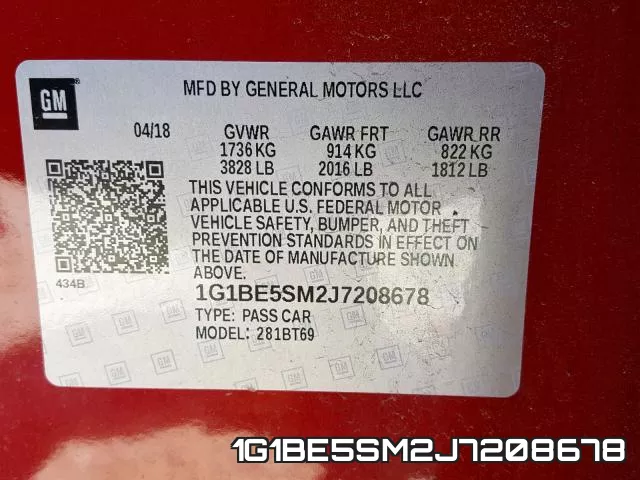 1G1BE5SM2J7208678 фото 2