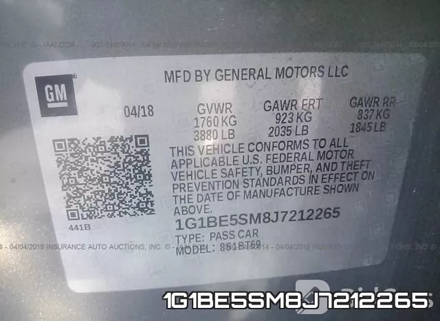 1G1BE5SM8J7212265 фото 10