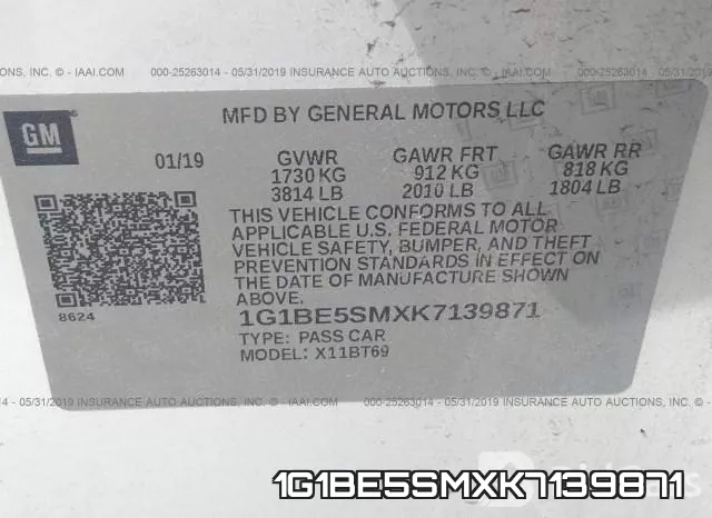 1G1BE5SMXK7139871 фото 10
