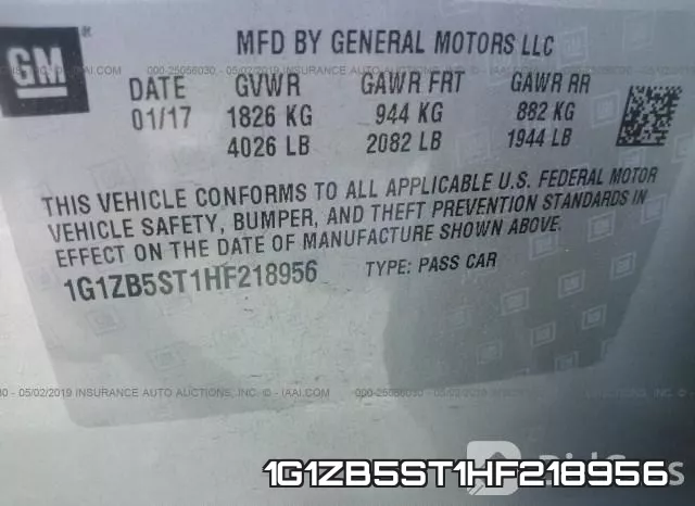 1G1ZB5ST1HF218956 фото 10
