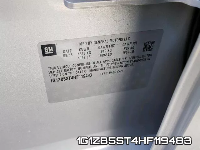 1G1ZB5ST4HF119483 фото 2