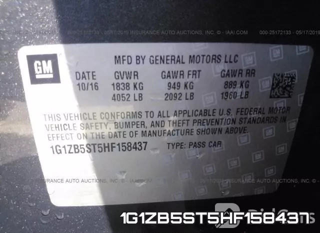 1G1ZB5ST5HF158437 фото 10