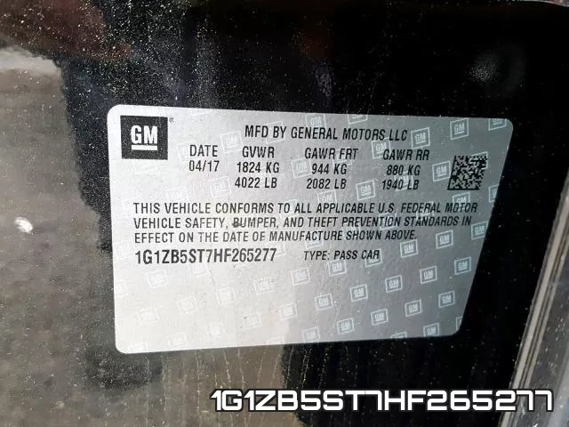 1G1ZB5ST7HF265277 фото 2