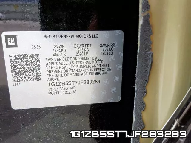 1G1ZB5ST7JF283283 фото 2