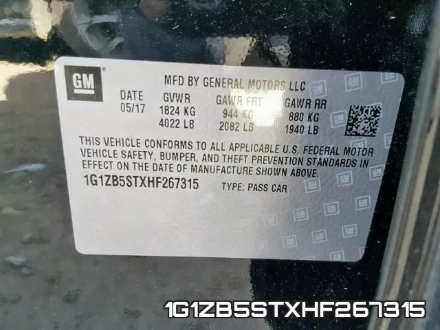 1G1ZB5STXHF267315 фото 2