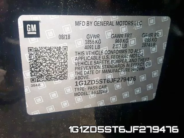 1G1ZD5ST6JF279476 фото 2