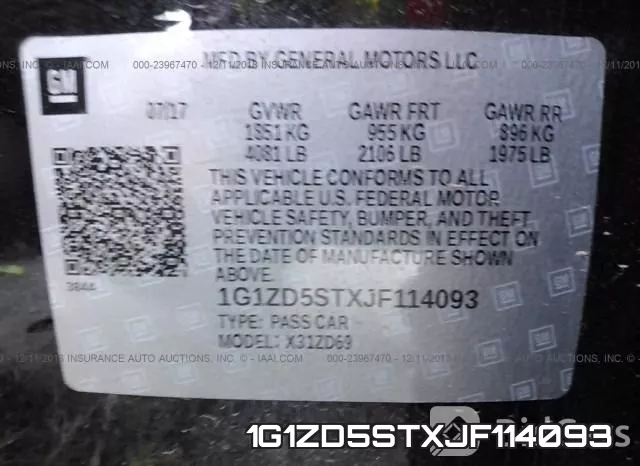 1G1ZD5STXJF114093 фото 10