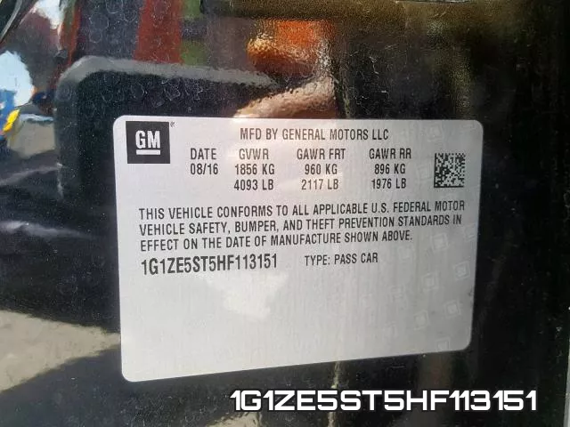 1G1ZE5ST5HF113151 фото 2