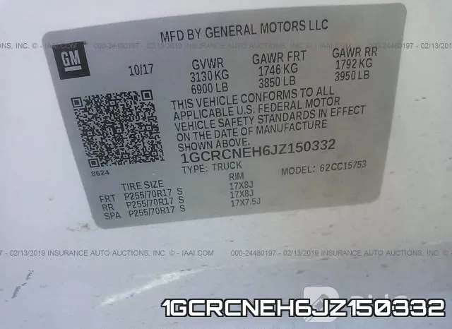 1GCRCNEH6JZ150332 фото 10