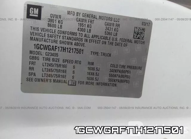 1GCWGAF17H1217501 фото 10