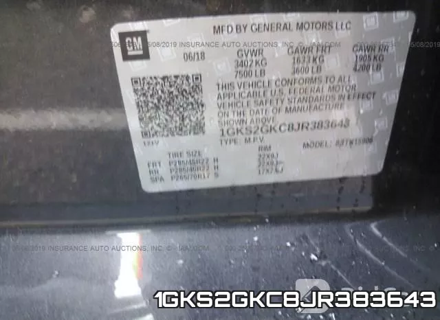1GKS2GKC8JR383643 фото 10
