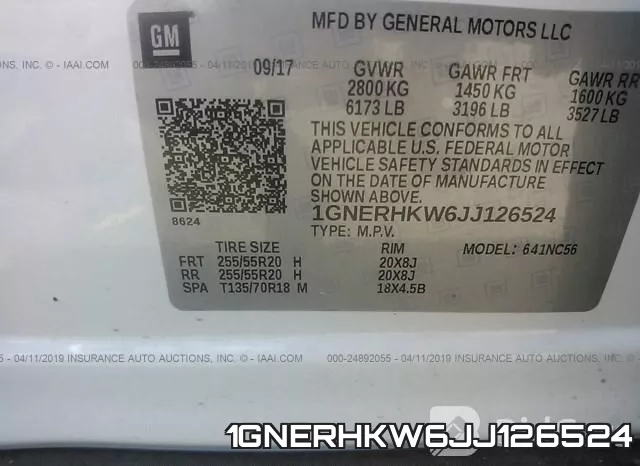 1GNERHKW6JJ126524 фото 10