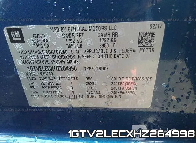 1GTV2LECXHZ264998 фото 10