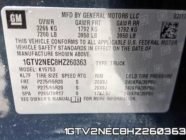 1GTV2NEC8HZ260363 фото 2