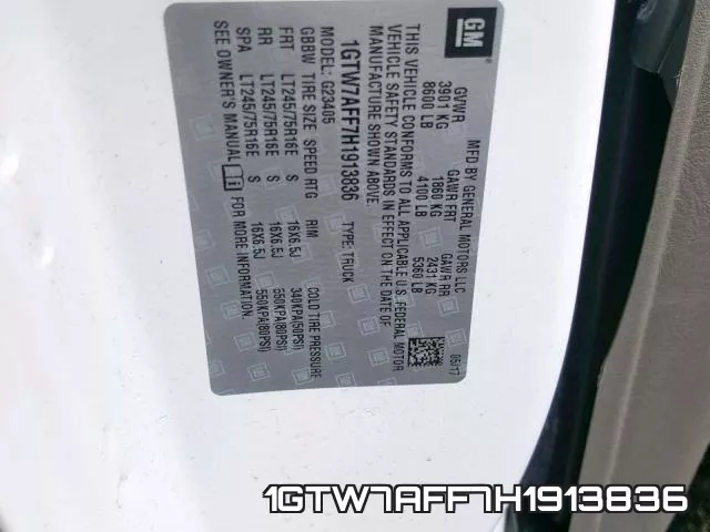 1GTW7AFF7H1913836 фото 2