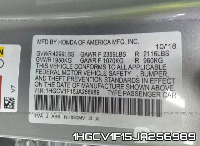 1HGCV1F15JA256989 фото 10