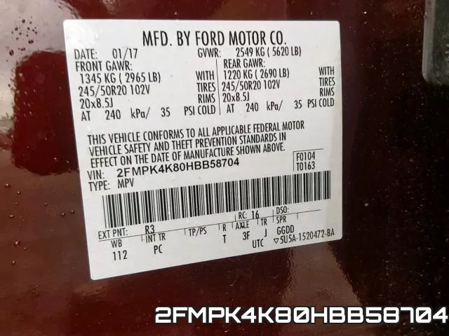 2FMPK4K80HBB58704 фото 2