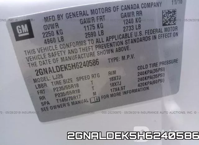 2GNALDEK5H6240586 фото 10