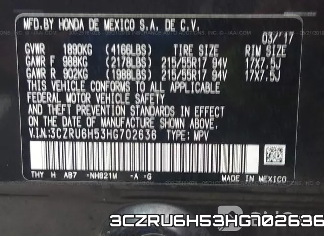 3CZRU6H53HG702636 фото 10