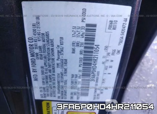 3FA6P0HD4HR211054 фото 10