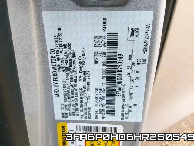 3FA6P0HD6HR250549 фото 2