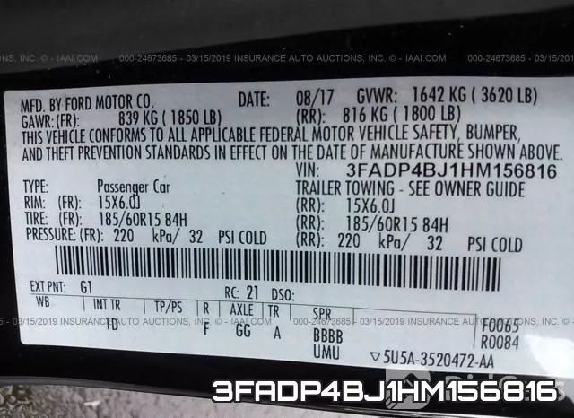 3FADP4BJ1HM156816 фото 10