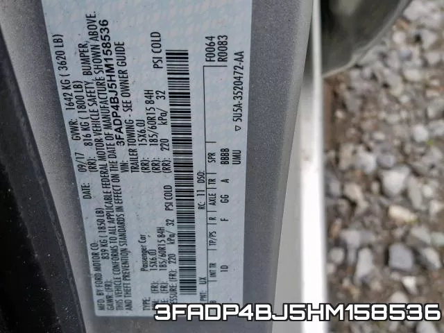 3FADP4BJ5HM158536 фото 2