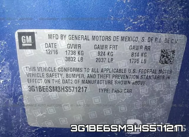 3G1BE6SM3HS571217 фото 10