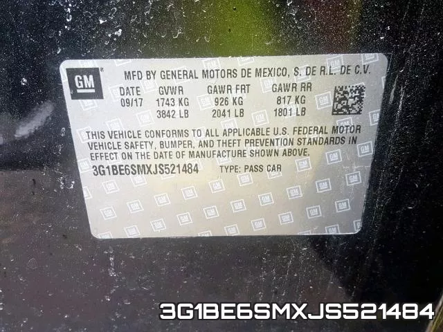 3G1BE6SMXJS521484 фото 2