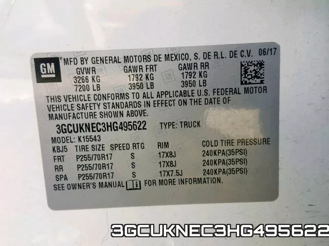 3GCUKNEC3HG495622 фото 2