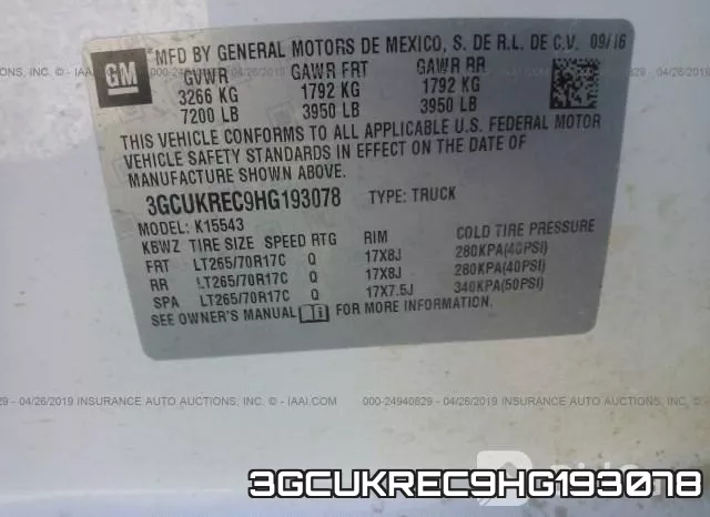 3GCUKREC9HG193078 фото 10