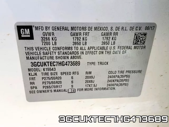 3GCUKTEC7HG473689 фото 2
