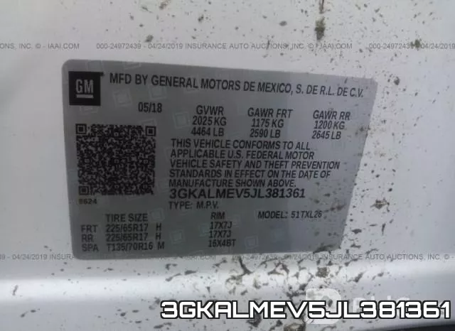 3GKALMEV5JL381361 фото 10
