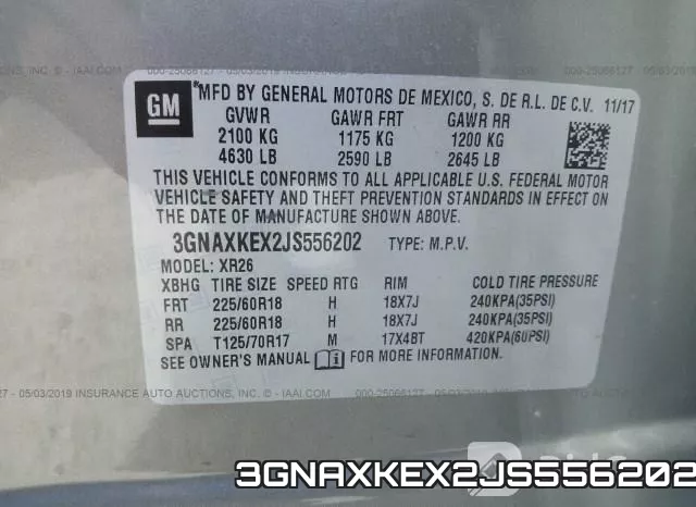 3GNAXKEX2JS556202 фото 10