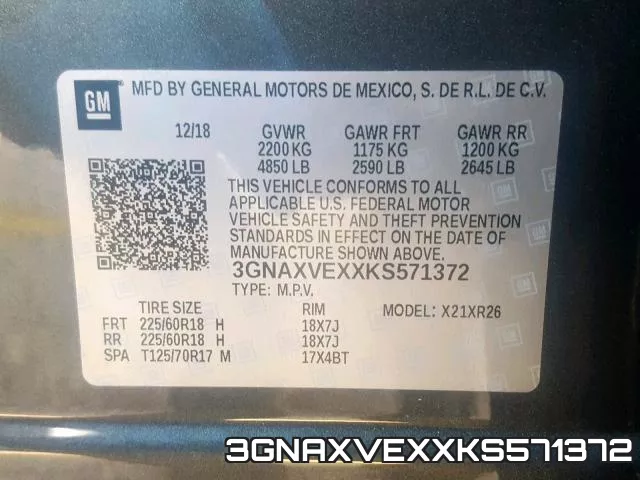 3GNAXVEXXKS571372 фото 2