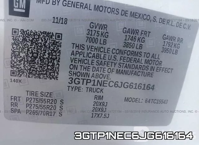 3GTP1NEC6JG616164 фото 10