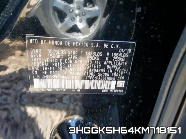3HGGK5H64KM718151 фото 2