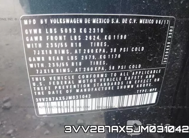 3VV2B7AX5JM031042 фото 10