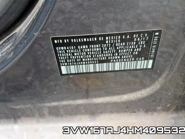 3VW167AJ4HM409532 фото 2