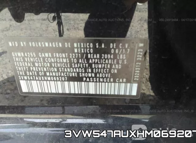 3VW547AUXHM069207 фото 10