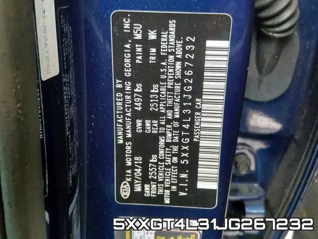 5XXGT4L31JG267232 фото 2