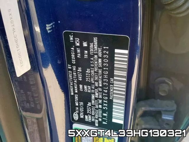 5XXGT4L33HG130321 фото 2