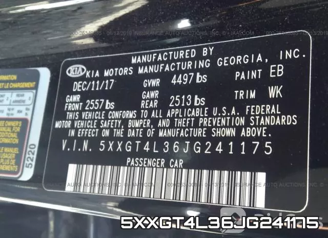 5XXGT4L36JG241175 фото 10