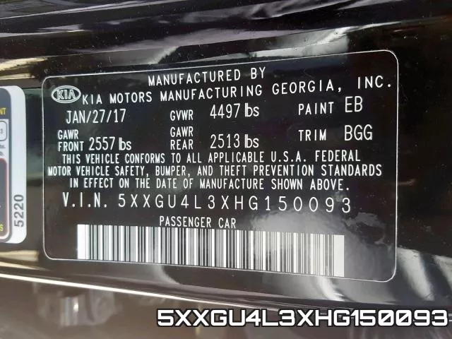 5XXGU4L3XHG150093 фото 2