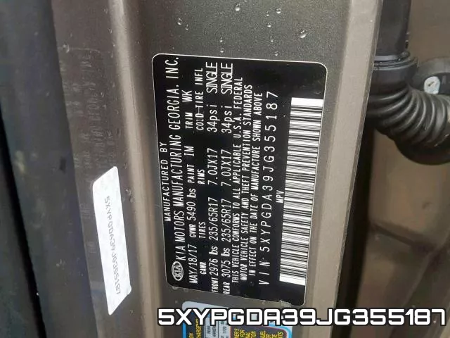 5XYPGDA39JG355187 фото 2