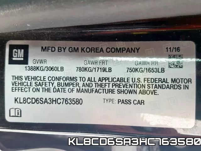 KL8CD6SA3HC763580 фото 2
